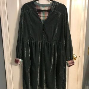 Anthropologie Holding Horses Velvet Dress size L